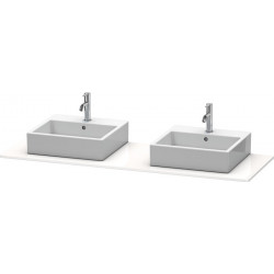 Console Duravit XSQUAREavec 2 découpes 16x1600x550mm blanc nordique