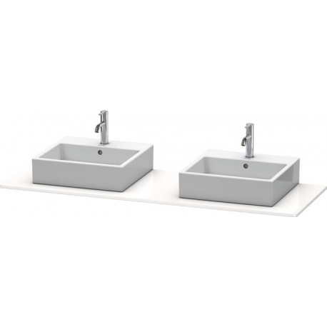 Console Duravit XSQUAREavec 2 découpes 16x1600x550mm blanc nordique