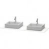 Console Duravit XSQUAREavec 2 découpes 16x1600x550mm blanc nordique