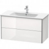 Meuble sous-vasque XSQUARE 560x1010x478mm blanc brillant