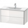 Meuble sous-vasque XSQUARE 560x1010x478mm blanc brillant lack