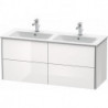 Meuble sous-vasque XSQUARE 560x1280x478mm blanc brillant lack