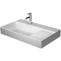 Lavabo Duravit DURASQUARE sans trop pleinavec plage de robinettrie vasque gauche 800x470mm sans trou de robinetterie blanc