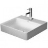 Lavabo Duravit DURASQUARE sans trop pleinavec plage de robinettrie 500x470mm sans trou de robinetterie blanc