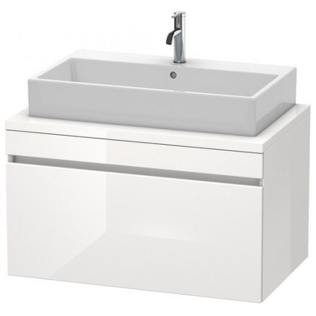 Meuble bas console DURASTYLE 512x900x548mm noyer foncé/blanc mat