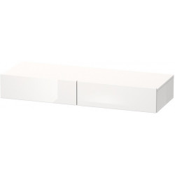 Etagère tiroirDURASTYLE 440x1200x150mm noyer foncé/blanc mat