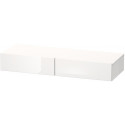 Etagère tiroirDURASTYLE 440x1200x150mm noyer foncé/blanc mat