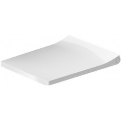 Siège de toilette Viu blanc. Charnières en acier inoxydable. sans fermeture automatique