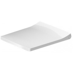 Siège de toilette Viu Compact.blanc.charniere en acier inoxydable. sans fermeture automatique