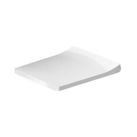 Siège de toilette Viu Compact.blanc.charniere en acier inoxydable. sans fermeture automatique