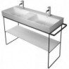 Console métallique BS DuraSquare 235312 1265x451mm.HV + 50mm.HH l./r..chromé