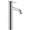 mitigeur lavabo L tirette, rallonge H262 136mm, noir mat