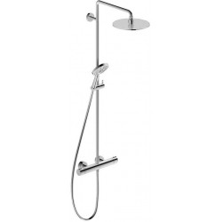 Système de douche DU C.1avec thermost de douche, rallonge H1200, 340 mm, noir M.