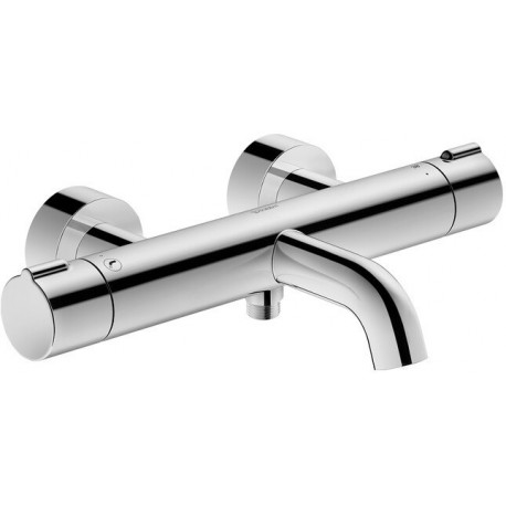 Thermostat de bain C.1 saillie 189,5, L 338mm noir mat en saillie DURAVIT