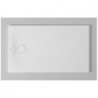 Bac à douche DU Tempano. rectangle 1200x700mm. Blanc. Antidérapant