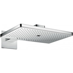 tête de douche 460 x 300 3jetavec bras de douche 450 mm, rosace carrée chroméé