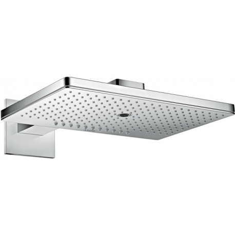 tête de douche 460 x 300 3jetavec bras de douche 450 mm, rosace carrée chroméé