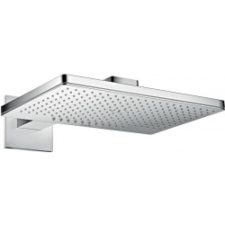 tête de douche 460x300 2jetavec bras de douche 450mm, rosace carré chroméé