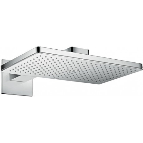 tête de douche 460x300 1jetavec bras de douche 450mm, rosace carrée chroméé