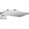 tête de douche 460x300 1jetavec bras de douche 450mm, rosace carrée chroméé