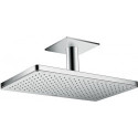Douche tête 460x300 1jetavec raccordement plafond 100mm, rosace carrée chroméé