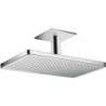 Douche tête 460x300 1jetavec raccordement plafond 100mm, rosace carrée chroméé