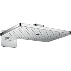 tête de douche 460 x 300 3jetavec bras de douche 450 mm, rosace SoftCube chroméé