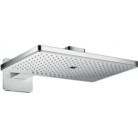 tête de douche 460 x 300 3jetavec bras de douche 450 mm, rosace SoftCube chroméé