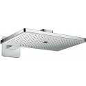tête de douche 460 x 300 3jetavec bras de douche 450 mm, rosace SoftCube chroméé