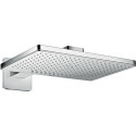 Douche tête 460x300mm 2jetavec bras de douche 450mm, rosace SoftCube chroméé
