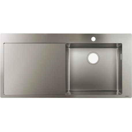 S715-F450 Évier encastré 450avec égouttoiravec troupour robinet acier inox