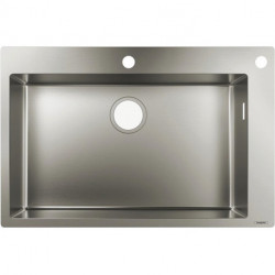 S712-F660 Évier encastré 660avec 2 trou s pour robinet acier inoxydable