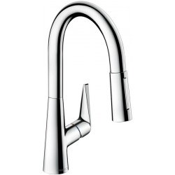 mitigeur cuisine 160,avec douchette extractible 2 jets, sBox aspect acier inox