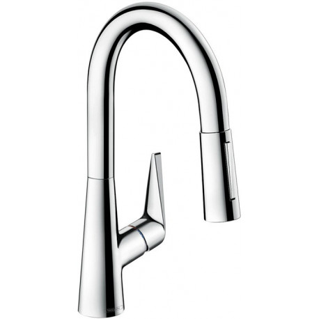 mitigeur cuisine 160,avec douchette extractible 2 jets, sBox aspect acier inox