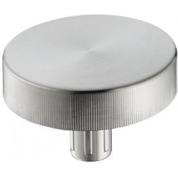 Poignée rotative pour commande excentrée aspect acier inox