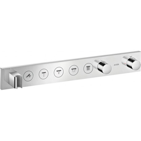 Module thermostatique Select encastré 670 x 90 mmavec 5 fonctions chroméé