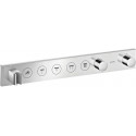 Module thermostatique Select encastré 670 x 90 mmavec 5 fonctions chroméé