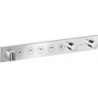 Module thermostatique Select encastré 670 x 90 mmavec 5 fonctions chroméé
