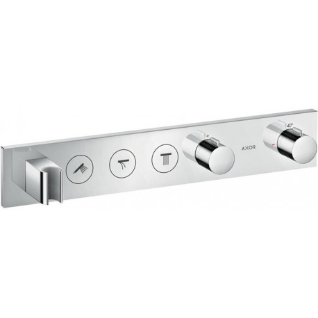 Module thermostatique Select encastré 530 x 90 mmavec 3 fonctions chroméé