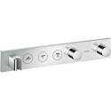 Module thermostatique Select encastré 530 x 90 mmavec 3 fonctions chroméé