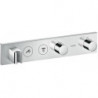 Module thermostatique Select encastré 460 x 90 mmavec 2 fonctions chroméé