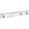Module thermostatique RainSelect encastréavec 5 fonctions blanc/chromé