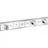 Module thermostatique RainSelect encastréavec 4 fonctions blanc/chromé
