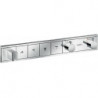 Module thermostatique RainSelect encastréavec 4 fonctions chroméé