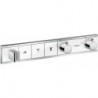 Module thermostatique RainSelect encastréavec 3 fonctions blanc/chromé