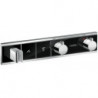 Module thermostatique RainSelect encastréavec 2 fonctions noir/chromé