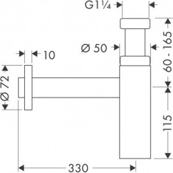 Siphon design chroméé