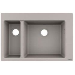 S510-F635 Evier encastré 180/450 gris béton
