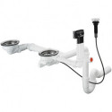 D17-11 Garniture de vidage automatique pour double cuve granite chroméé