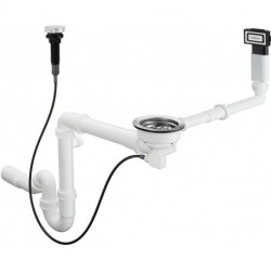 D16-11 Garniture de vidage automatique pour simple cuve granite chroméé